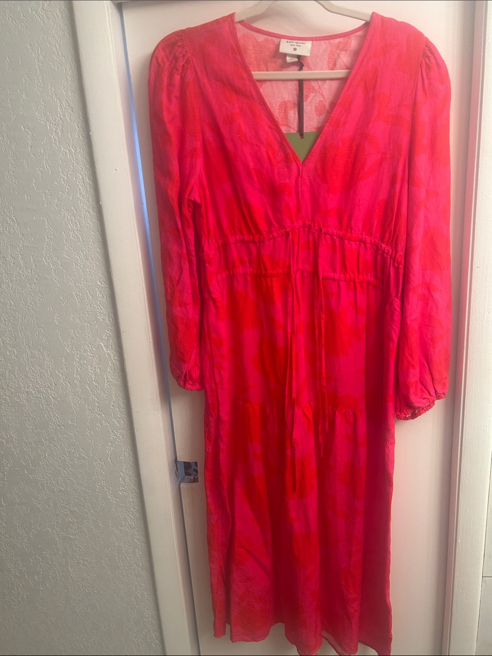kate spade Pink and Red Floral Midi Dress